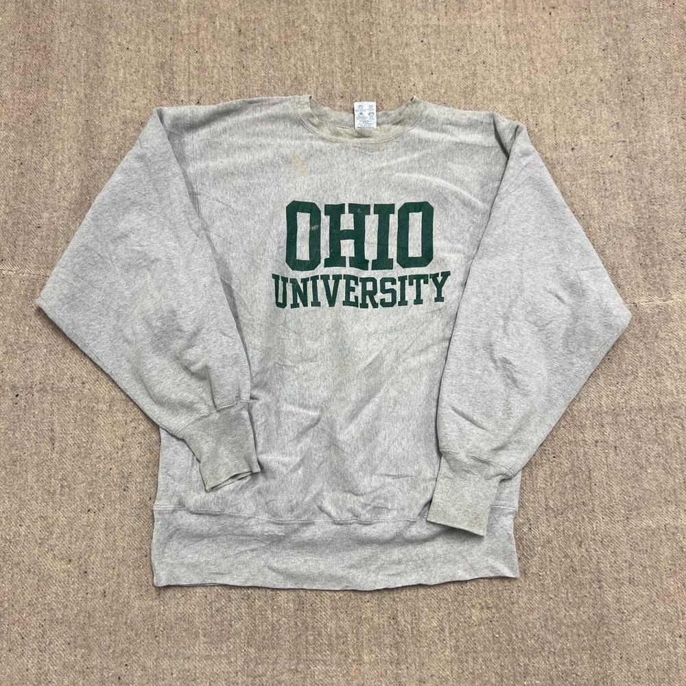 Vintage Ohio University Sweatshirt Mens XL Gray 90s Champion Reverse Weave
